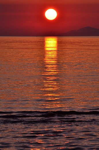 真玉海岸 夕日
