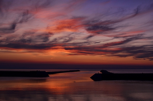 真玉海岸 夕日