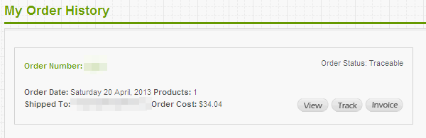 My Order History