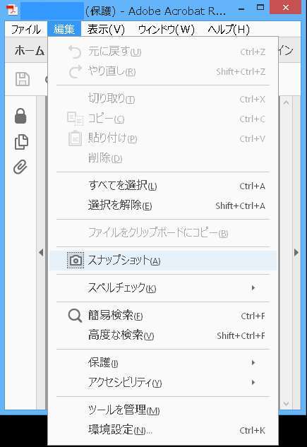編集スナップショットを指定