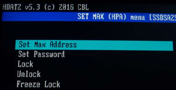 56 Set Max Address を選択