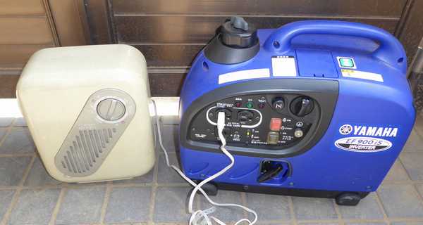 久しぶりの自家発電機試運転
