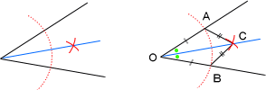 二 分 の 角 作図 等 線