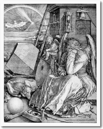 デューラー「Melancolia(メランコリア)」銅版画 1514年
