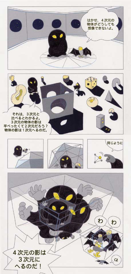 四次元立方体の影 いち丸