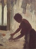 ドガ 1873年 「洗濯女」 当時 デュラン=リュエルが購入したものではないかと思われる。年代からしてゾラがインスピレーションを受けた作品とも思われる。