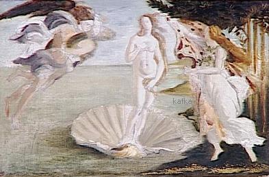 Moreau Gustave - Copie daprès Botticelli : Naissance de Vénus