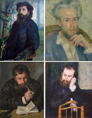 Portrait de Claude Monet, peintre 1875、Bildnis Victor Chocquet, um 1876、Claude Monet The Reader 1872、Alfred Sisley 1876