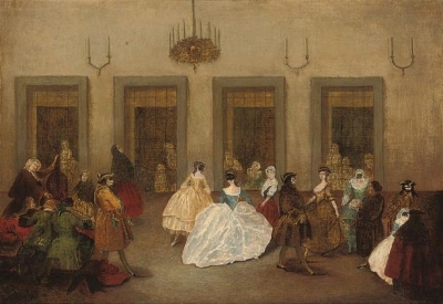 Manner of Pietro Longhi The ballroom dance