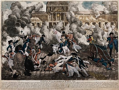 Tuileries, prise, 1792