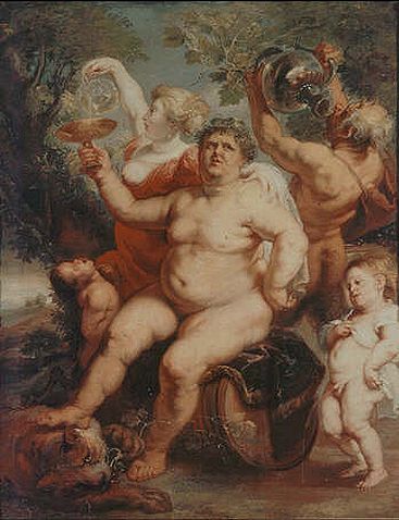 Bacchus astride a Barrel