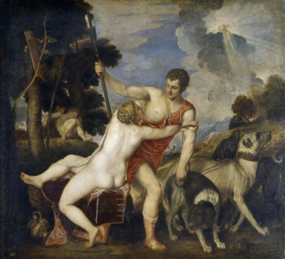Vecellio di Gregorio Tiziano Venus and Adonis 1554 Museo Nacional del Prado