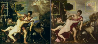 Venus and Adonis, 1554 Tiziano?