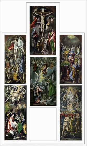 El Greco Reconstrucción hipotética del retablo de doña María de Aragón