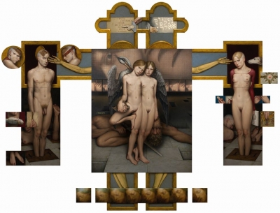 Políptico de Dino Valls titulado Psicostasia, del año 2005
