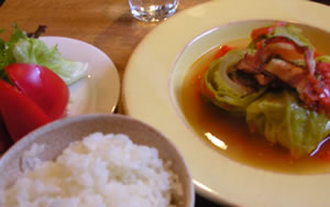 喫茶六花のランチ