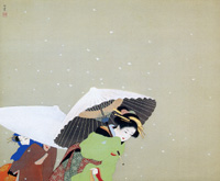 上村松園《牡丹雪》(1944年)