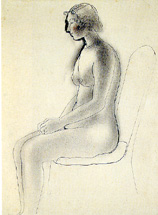 速水御舟「裸婦素描」(1933年)