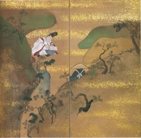 抱一_宇津山図屏風