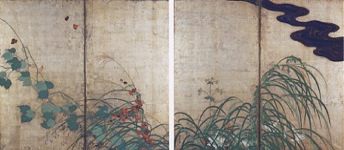 抱一_夏秋草図屏風