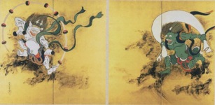 抱一_風神雷神図屏風