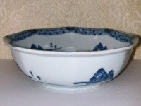 染付山水八角鉢 雪峰 2700円