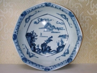 染付山水八角鉢 雪峰2 2700円