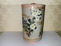 中置水指 菊絵 紫雲【木箱】 23000円