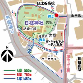 日枝神社外周Aマップ