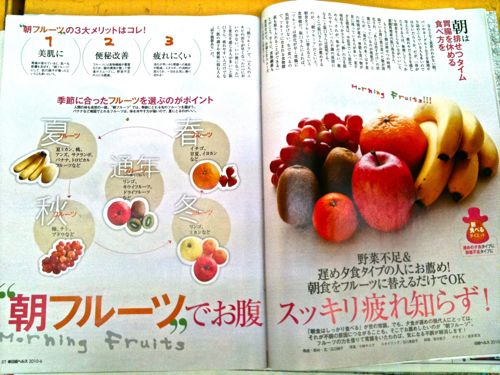 朝フルーツでお腹スッキリ疲れ知らず!