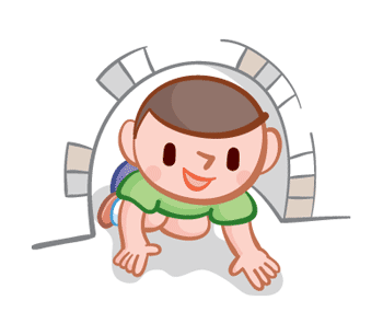子供の体育イラスト_くぐる