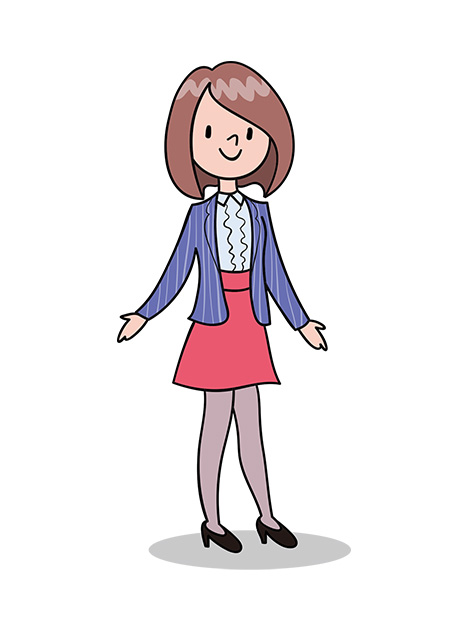 赤いスカートの女性2