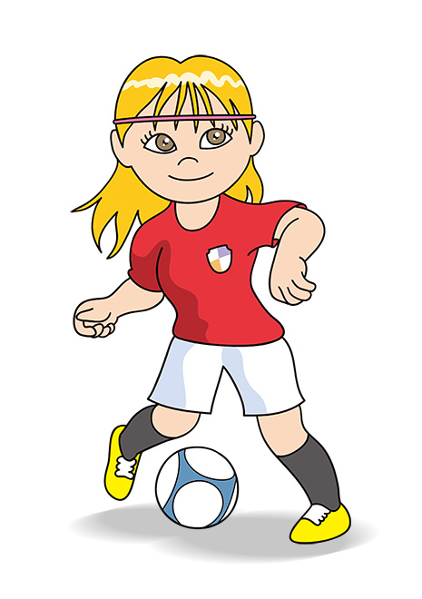 女子サッカー選手、トラップ