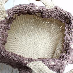 麻バッグ ハンドメイド カゴバッグ