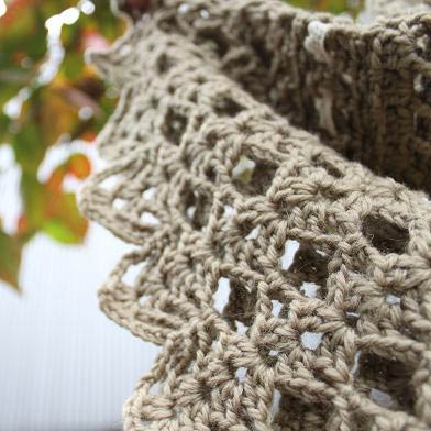 ポンチョ 手編み ハンドメイド