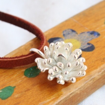 シルバーアクセサリー たんぽぽ お花のネックレス