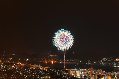 矢太樓から見た花火1