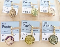 kasi*アンティーク切手のネックレス2