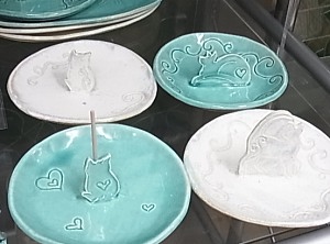 高晶子*ねこのお香立て