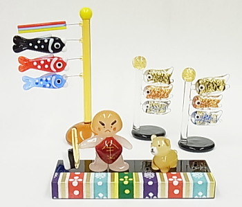 ミニガラス*こいのぼり&金太郎
