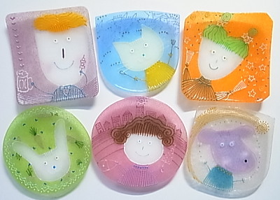 水吉郁子*顔のお皿