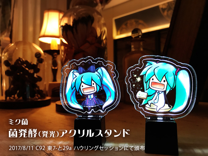 菌発酵(発光)アクリルスタンド 夜