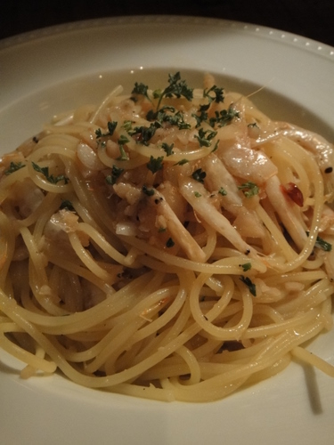 白エビのペペロンチーノ