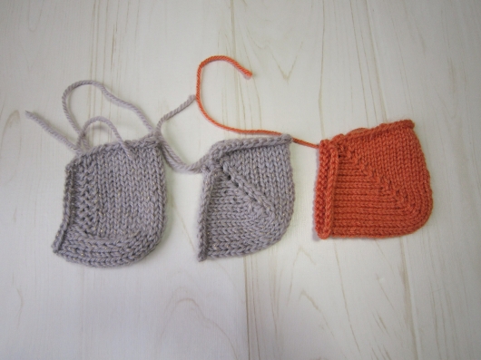 靴下編みの練習 その3 かかと編み Mimosaのあみもの日記 埼玉県 所沢市 の編み物教室
