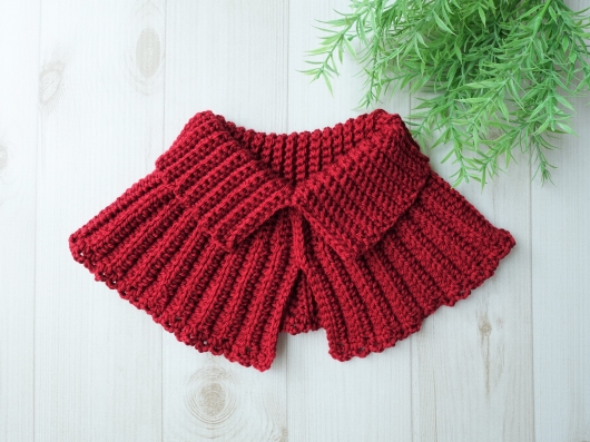 完成】タートルネックみたいな2wayネックウォーマー | mimosaのあみ