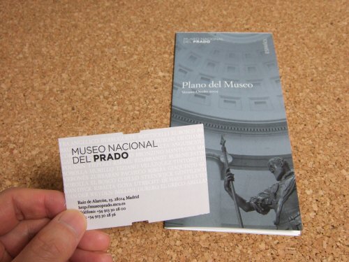 Espana España(エスパーニャ)SPAIN MADRIDマドリッドマドリードプラド美術館Museo del Prado入場券とパンフレットフロアガイド美術館内案内図
