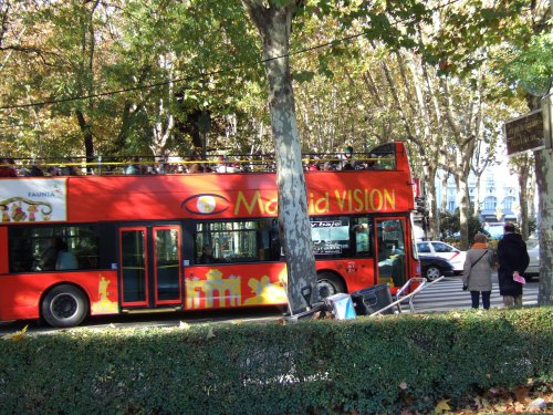 Espana España(エスパーニャ)SPAIN MADRIDマドリッドマドリードプラド美術館周辺Madrid VISIONオープントップバス2階建てバスマドリードの風景景色