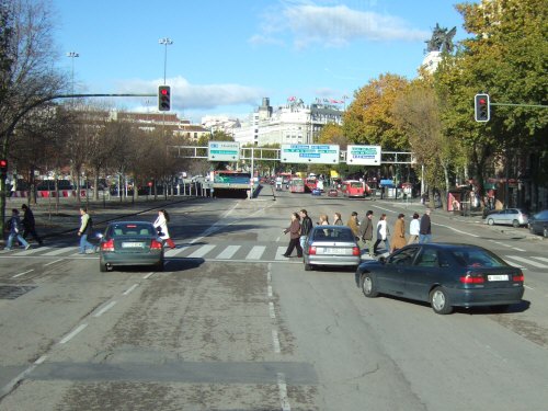 Espana España(エスパーニャ)SPAIN MADRIDマドリッドマドリードバスの車窓から見えたマドリードの町並み