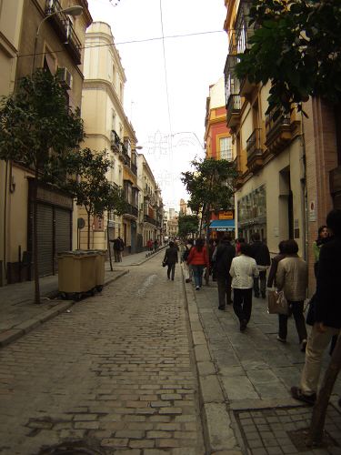 España(エスパーニャ)SPAINフラメンコの本場セビリヤへSEVILLAセビリアセビージャセビーリャビヌエサ通りC.Vinuesa