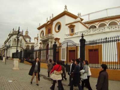 España(エスパーニャ)SPAINフラメンコの本場セビリヤへSEVILLAセビリアセビージャセビーリャクリストバル・コロン通りPo.de Cristobal ColonPlaza de Toros de la Maestranza Romeroマエストランサ闘牛場